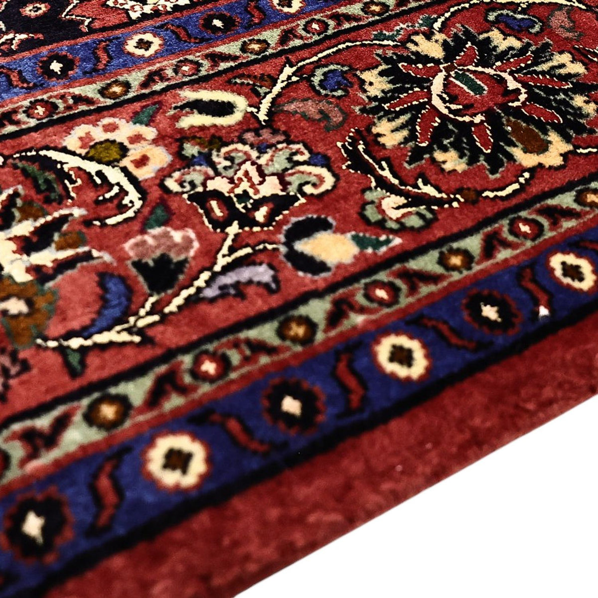 Alfombra persa - Bidjar - Real - 212 x 130 cm - azul oscuro