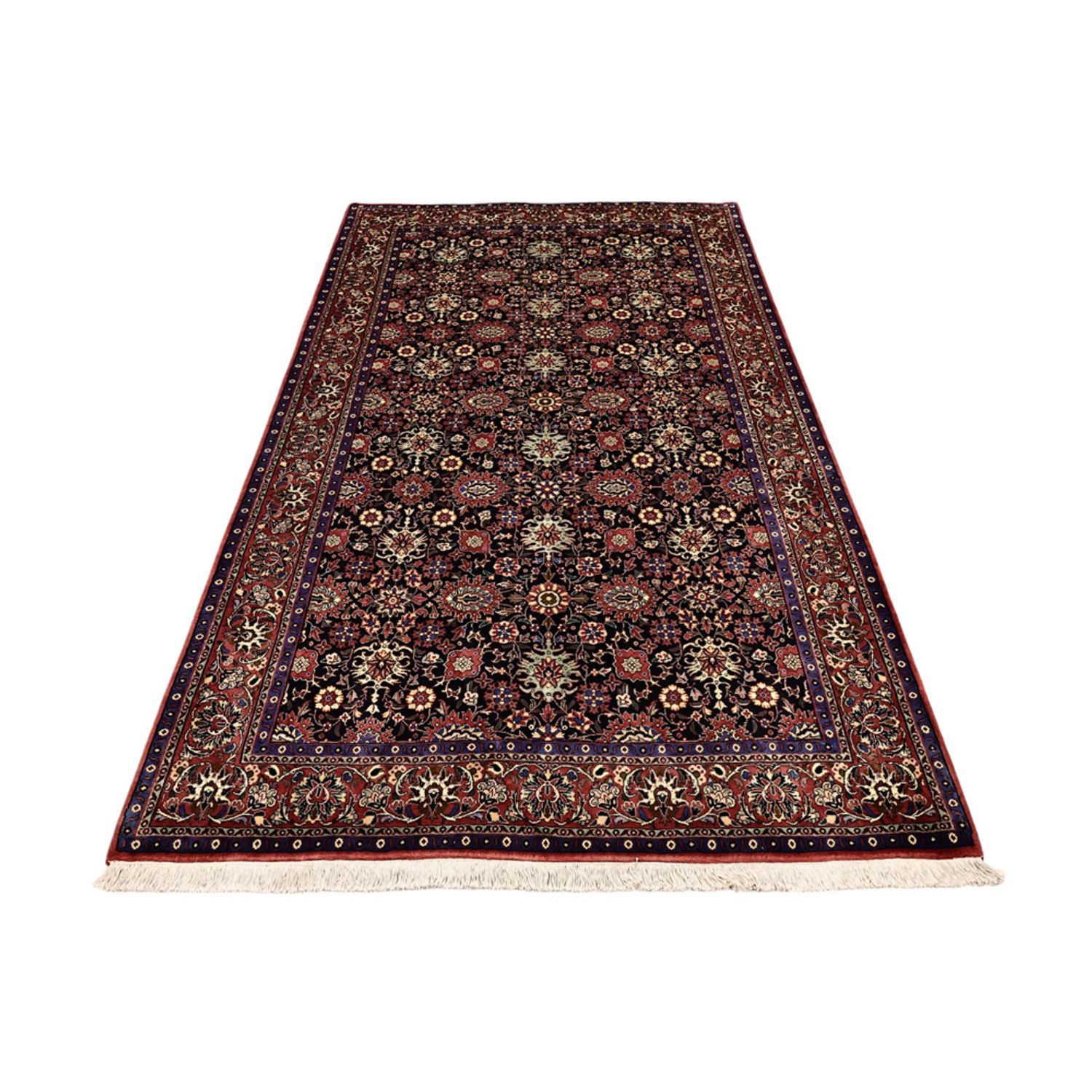 Alfombra persa - Bidjar - Real - 212 x 130 cm - azul oscuro