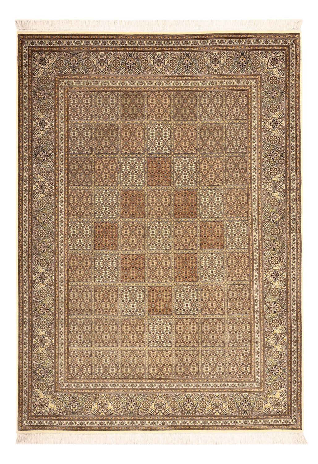 Alfombra Persa - Tabriz - Real - 208 x 149 cm - beige oscuro