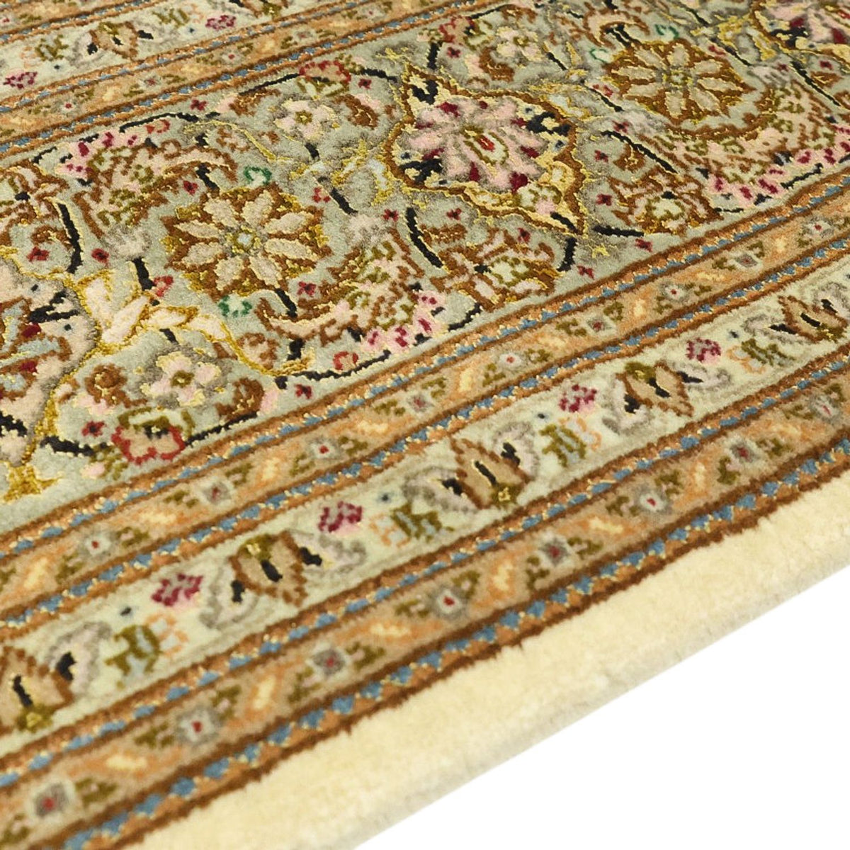 Alfombra Persa - Tabriz - Real - 208 x 149 cm - beige oscuro