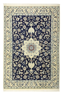 Alfombra Persa - Nain - Real - 157 x 106 cm - azul oscuro