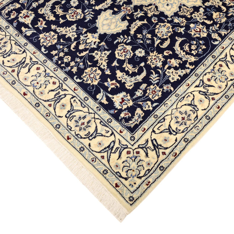 Alfombra Persa - Nain - Real - 157 x 106 cm - azul oscuro