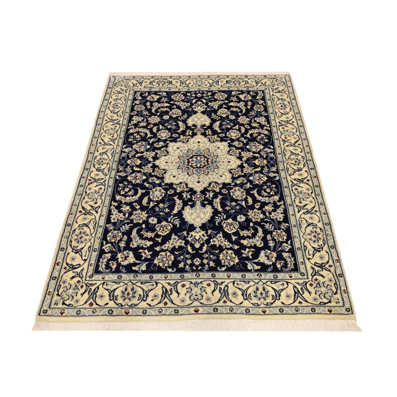 Alfombra Persa - Nain - Real - 157 x 106 cm - azul oscuro