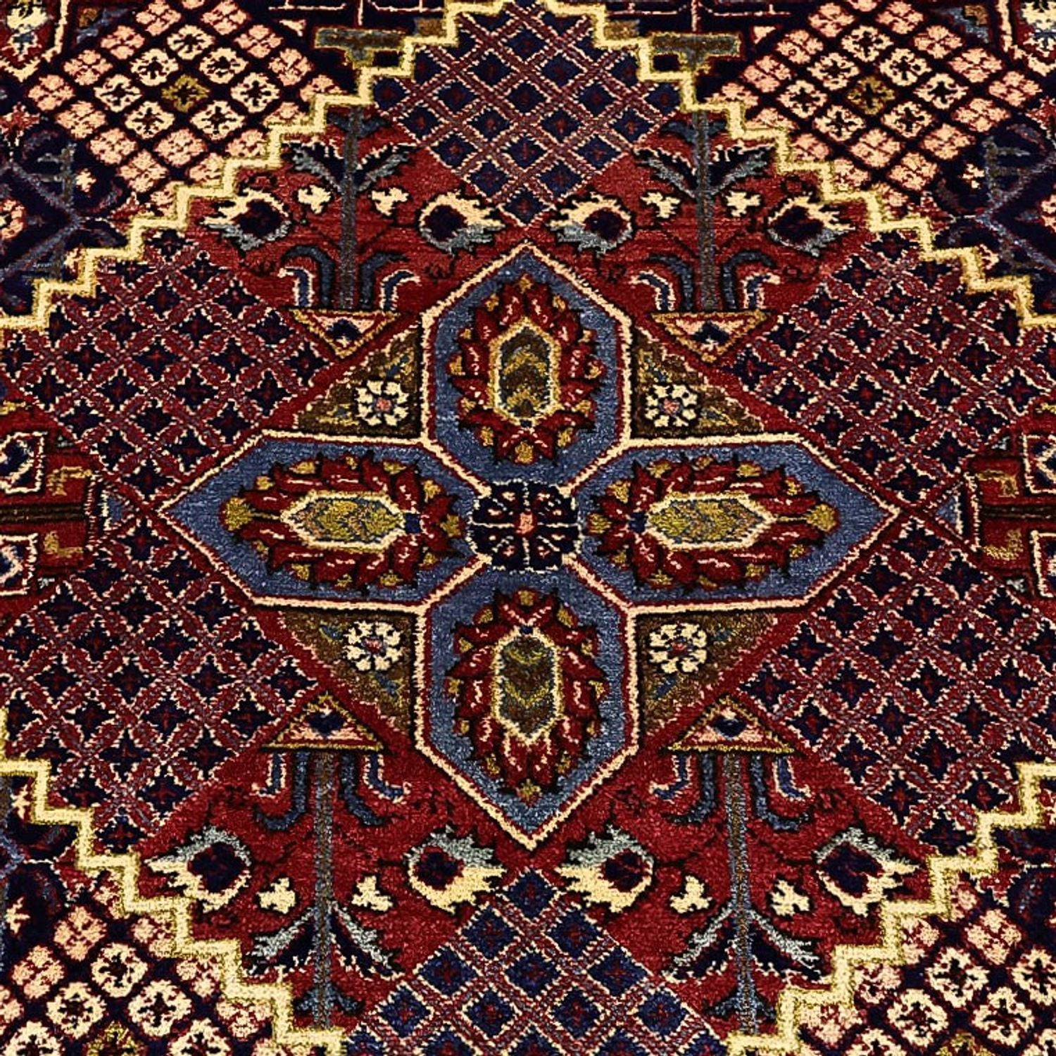 Alfombra persa - Keshan - 211 x 143 cm - azul oscuro