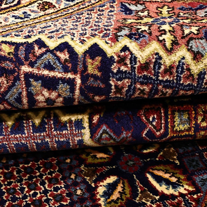Alfombra persa - Keshan - 211 x 143 cm - azul oscuro