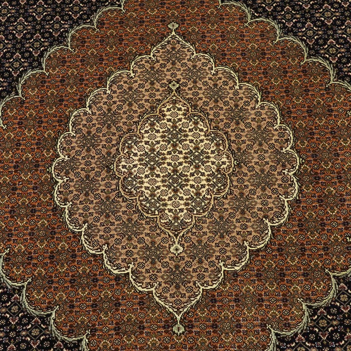 Alfombra persa - Tabriz - 299 x 204 cm - beige oscuro