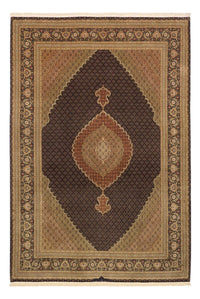 Alfombra Persa - Tabriz - Real - Urdimbre de seda - 362 x 251 cm - beige oscuro
