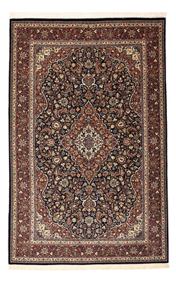 Alfombra persa - Keshan - 203 x 132 cm - azul oscuro