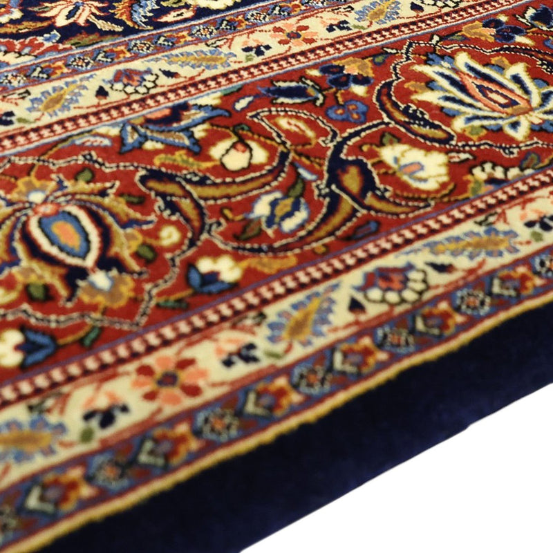 Alfombra persa - Keshan - 203 x 132 cm - azul oscuro