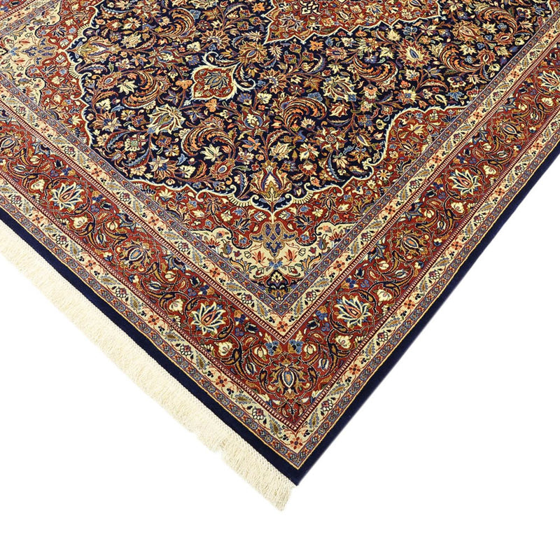 Alfombra persa - Keshan - 203 x 132 cm - azul oscuro