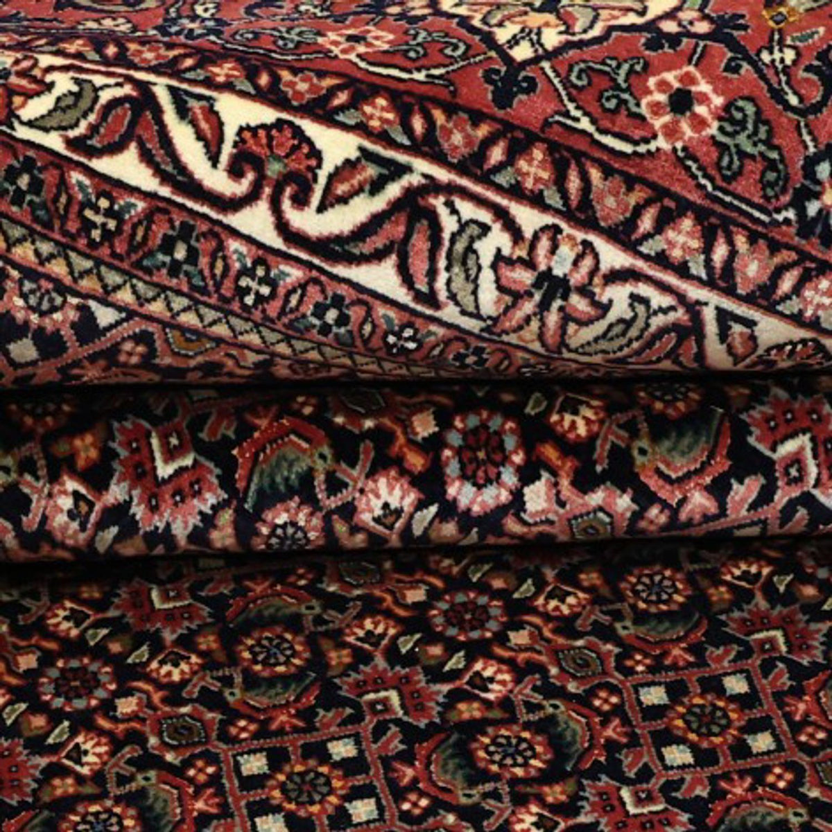 Alfombra persa - Bidjar - 337 x 255 cm - azul oscuro