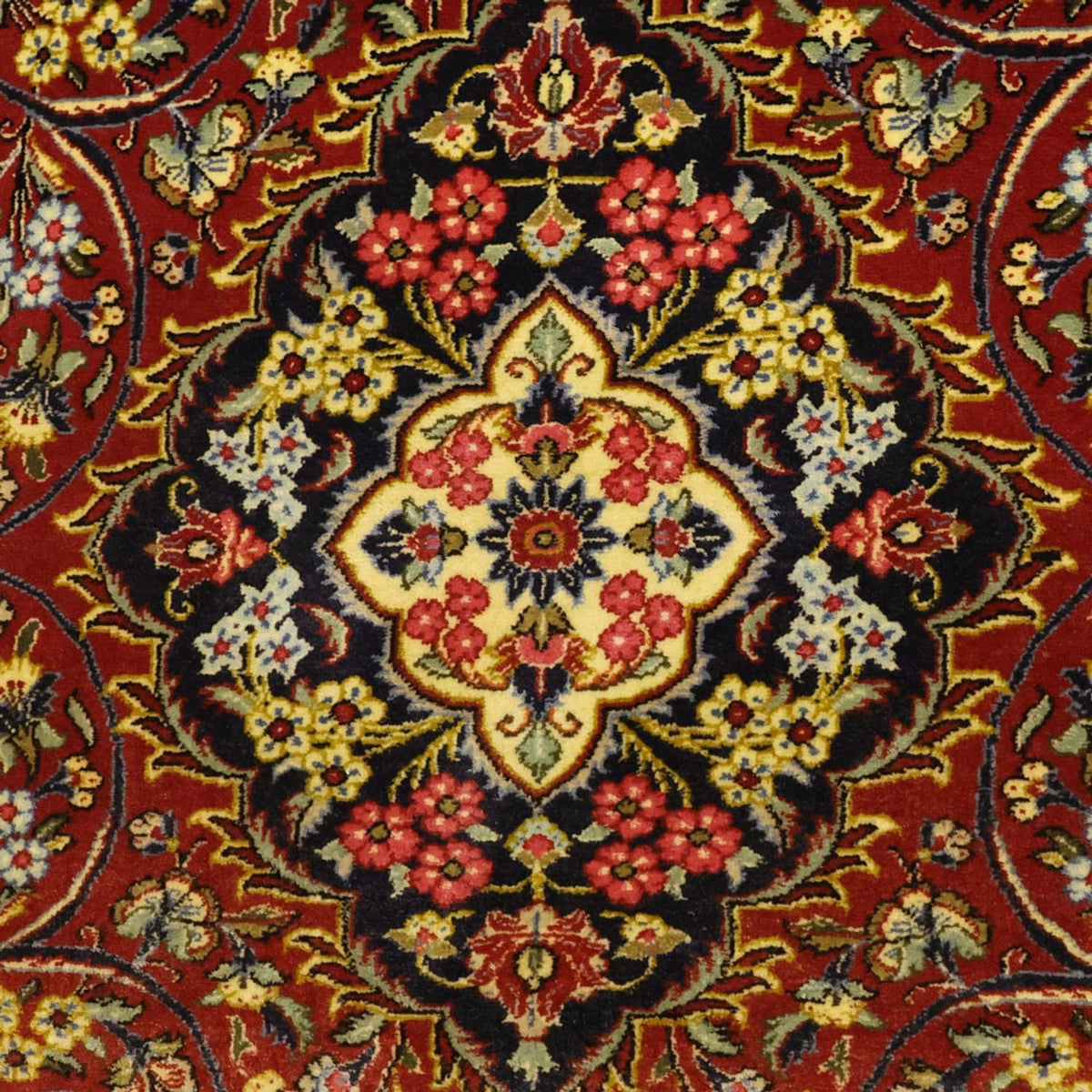 Alfombra persa - Ghom - 158 x 114 cm - rojo