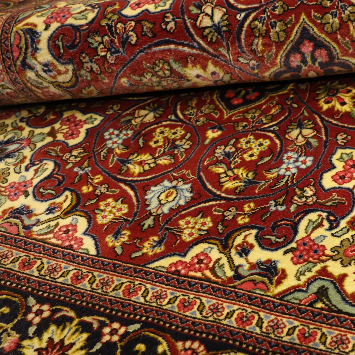 Alfombra persa - Ghom - 158 x 114 cm - rojo