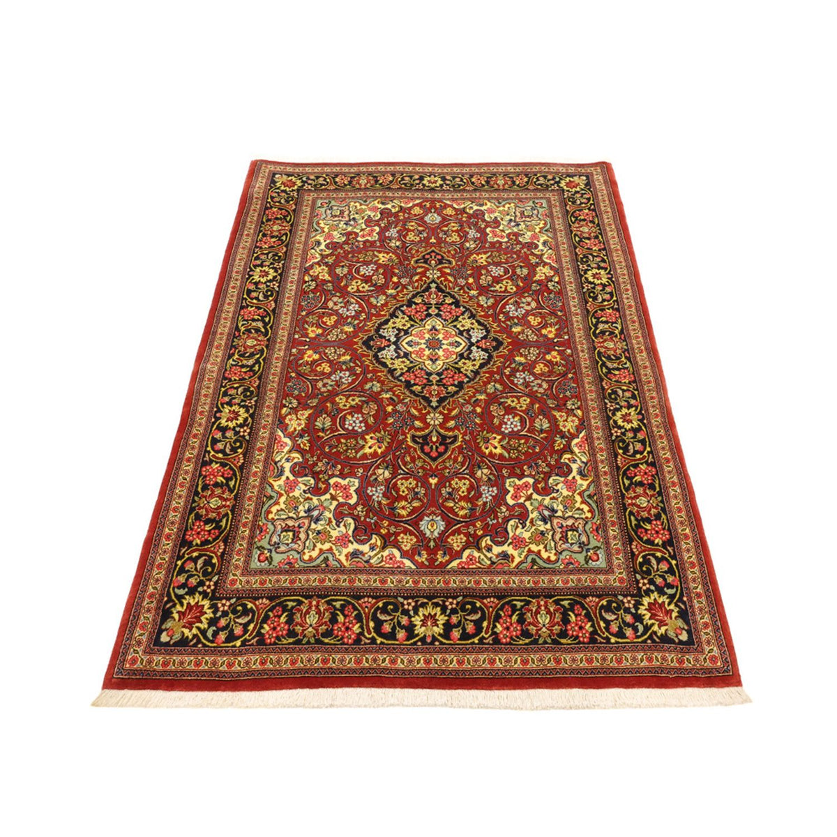 Alfombra persa - Ghom - 158 x 114 cm - rojo
