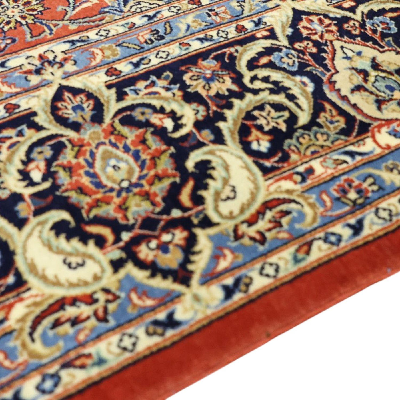 Alfombra Persa - Ghom - Royal - Urdimbre de seda - 220 x 141 cm - rojo