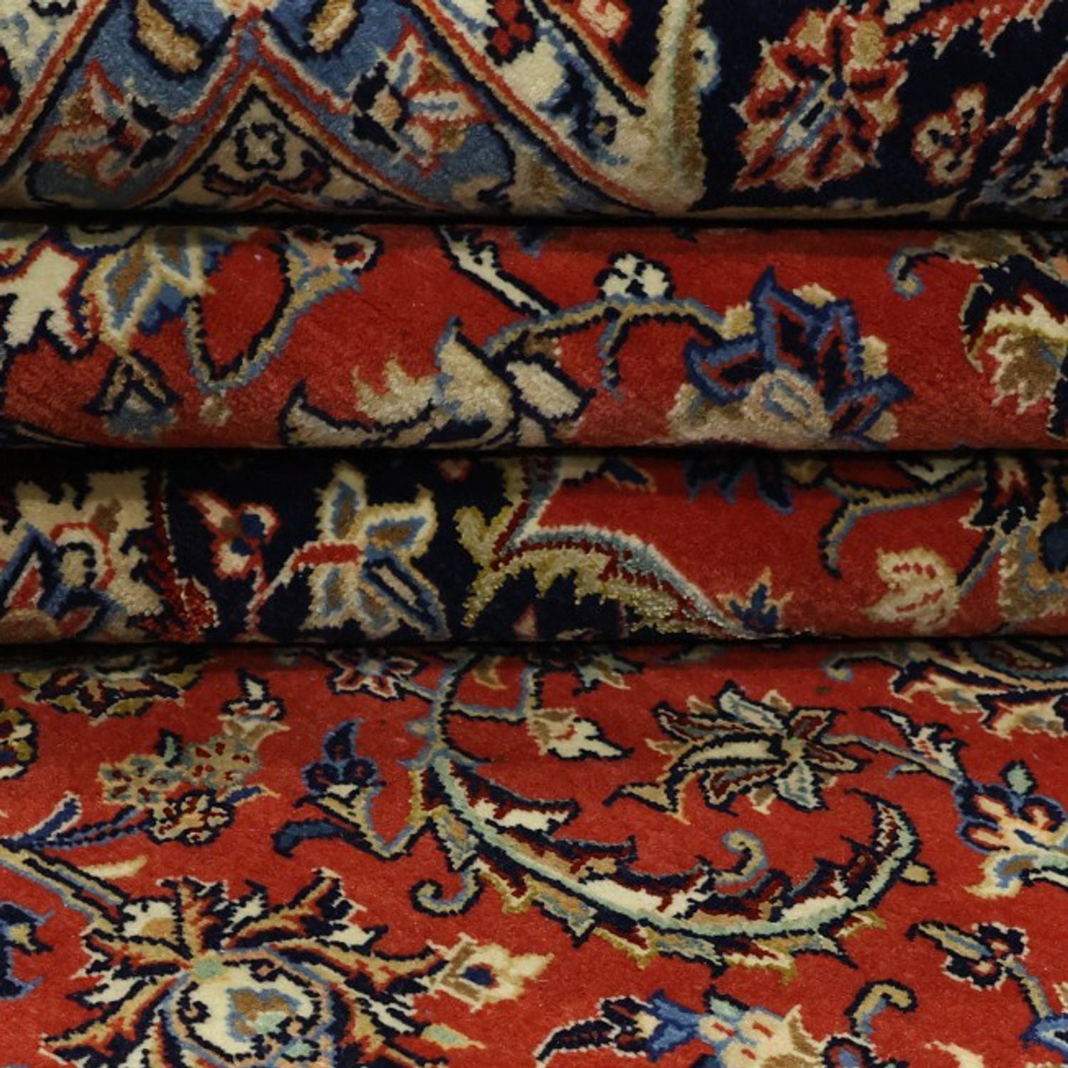 Alfombra Persa - Ghom - Royal - Urdimbre de seda - 220 x 141 cm - rojo