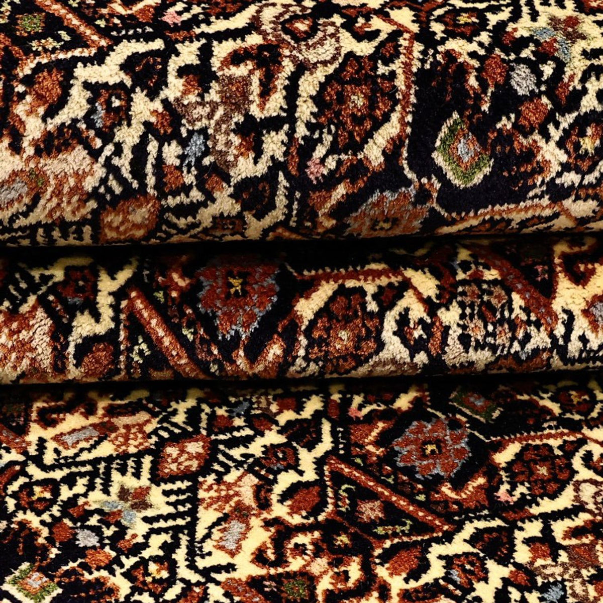 Alfombra persa - Nómada - 201 x 153 cm - beige oscuro