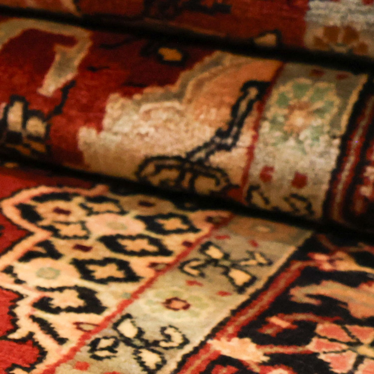 Alfombra de pasillo Alfombra persa - Bidjar - 267 x 125 cm - rojo