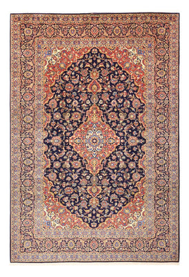 Alfombra persa - Keshan - 321 x 221 cm - azul oscuro