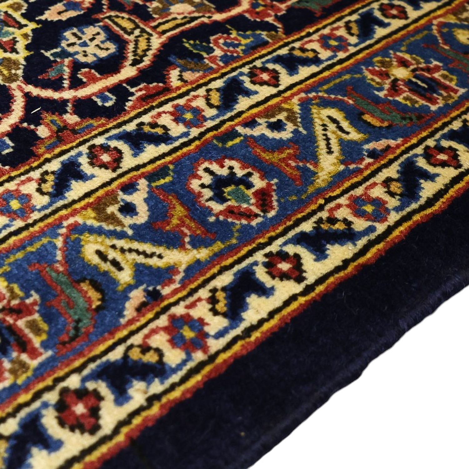 Alfombra persa - Keshan - 321 x 221 cm - azul oscuro
