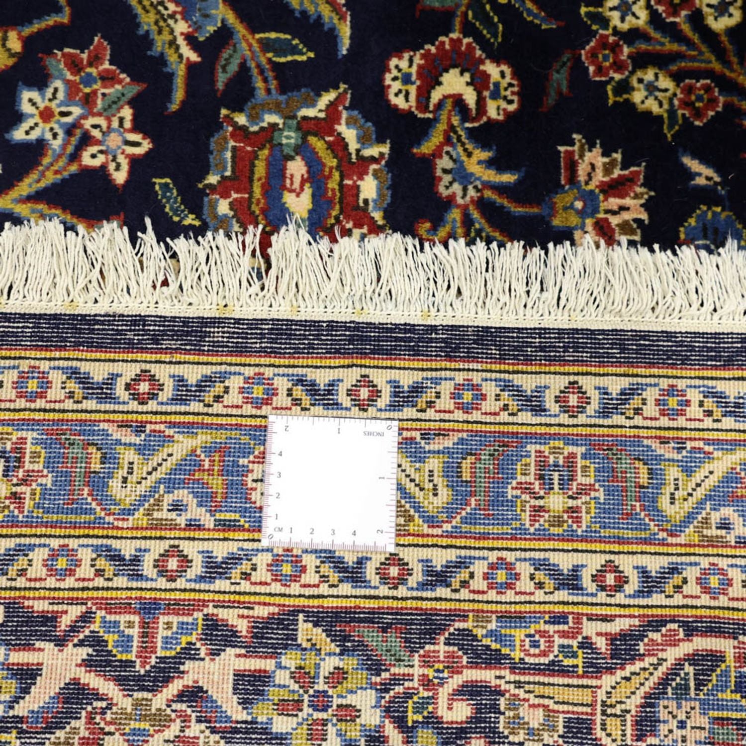 Alfombra persa - Keshan - 321 x 221 cm - azul oscuro
