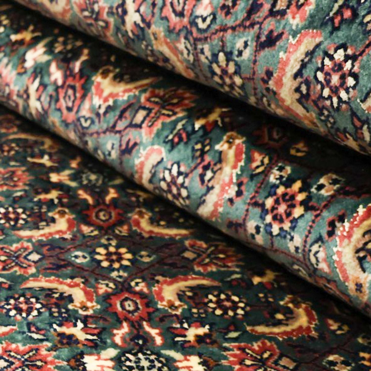 Alfombra persa - Bidjar - Real - 301 x 203 cm - azul oscuro