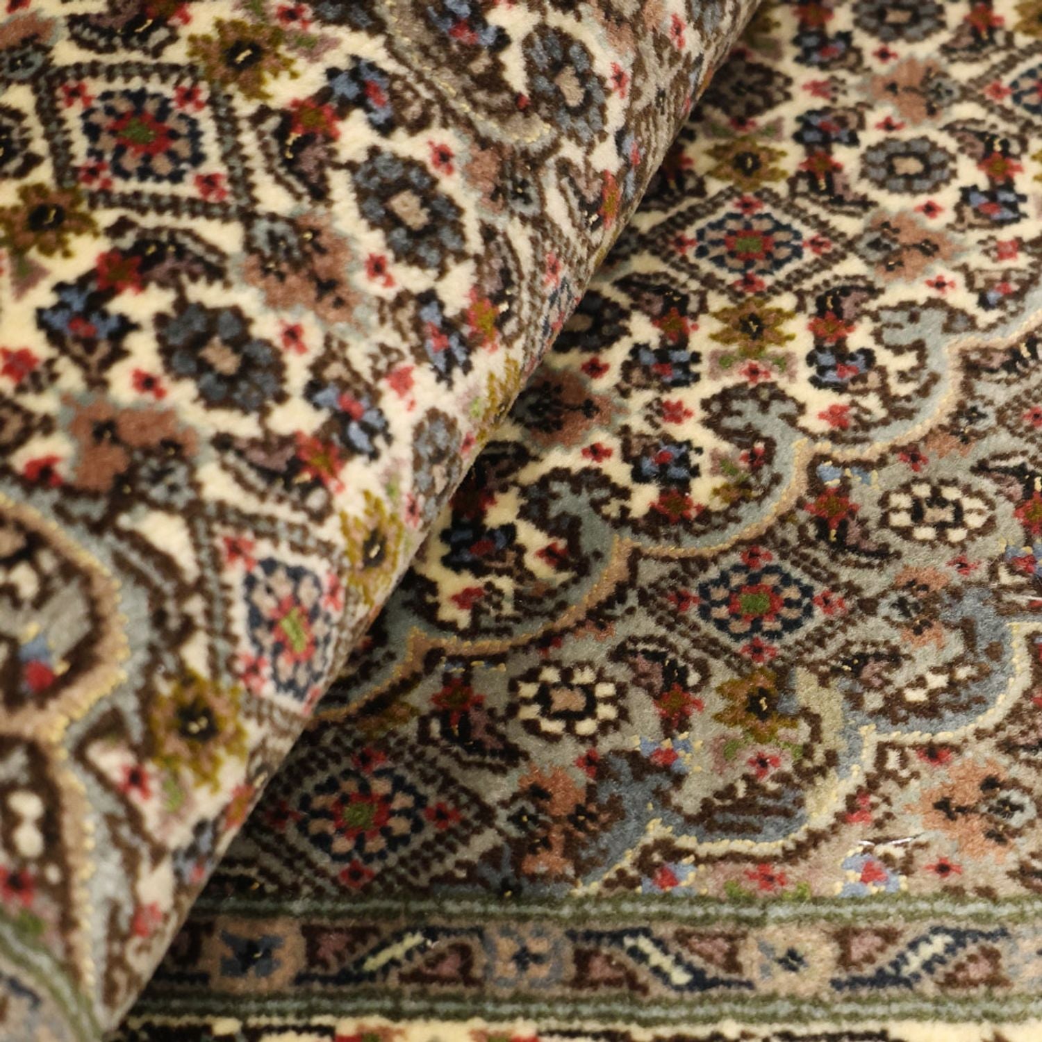 Alfombra Persa - Tabriz - Real - 92 x 59 cm - beige oscuro