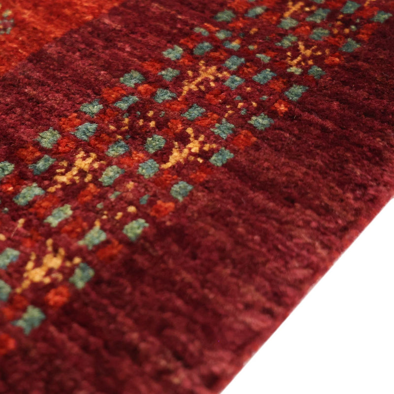 Alfombra Gabbeh - Persa Kashkuli - 145 x 78 cm - rojo oscuro