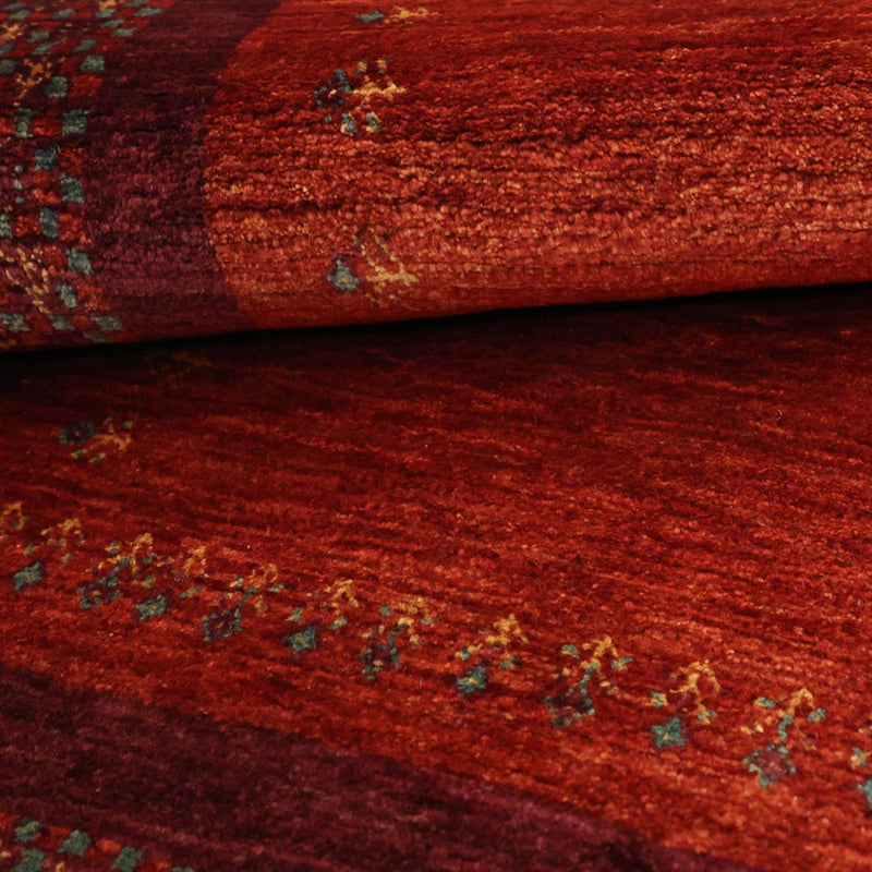 Alfombra Gabbeh - Persa Kashkuli - 145 x 78 cm - rojo oscuro