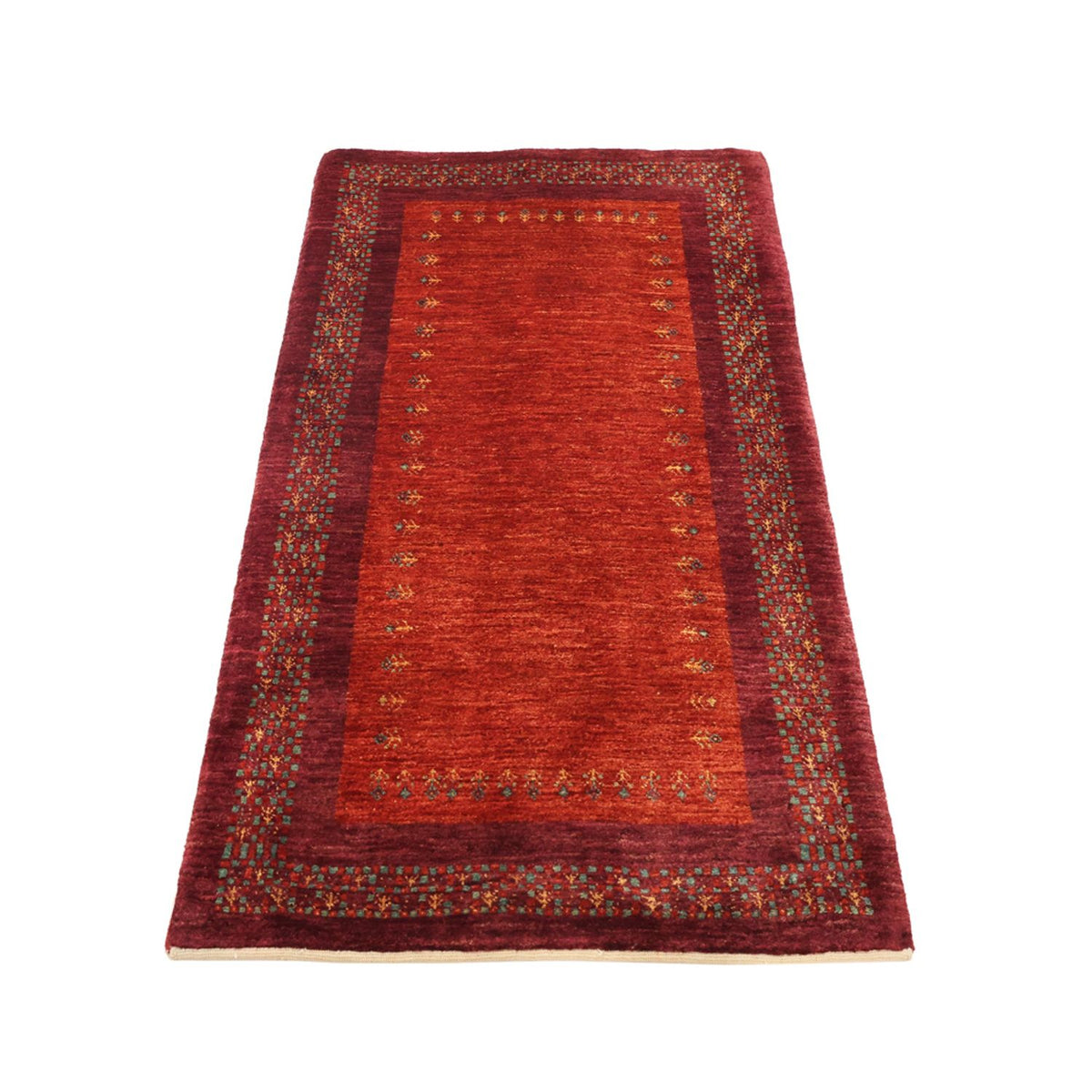 Alfombra Gabbeh - Persa Kashkuli - 145 x 78 cm - rojo oscuro