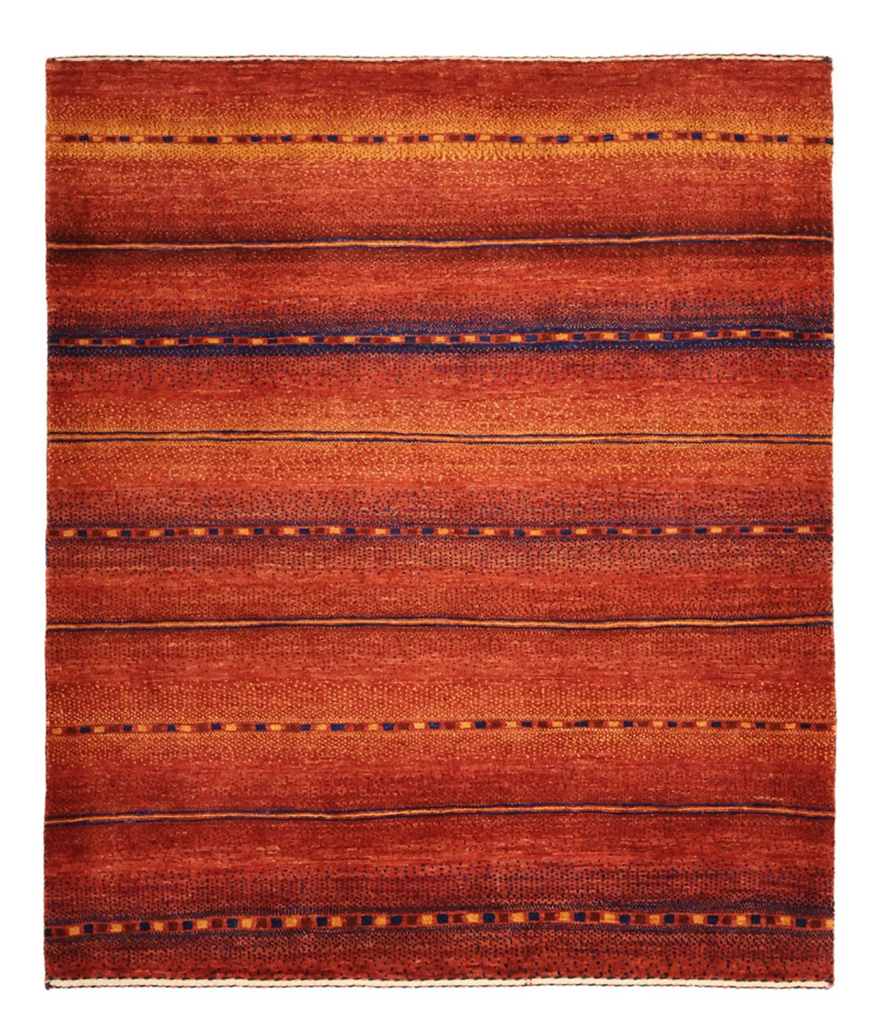 Alfombra Gabbeh - Persa Kashkuli cuadrado  - 119 x 101 cm - multicolor