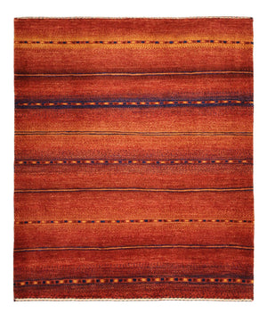 Alfombra Gabbeh - Persa Kashkuli cuadrado  - 119 x 101 cm - multicolor