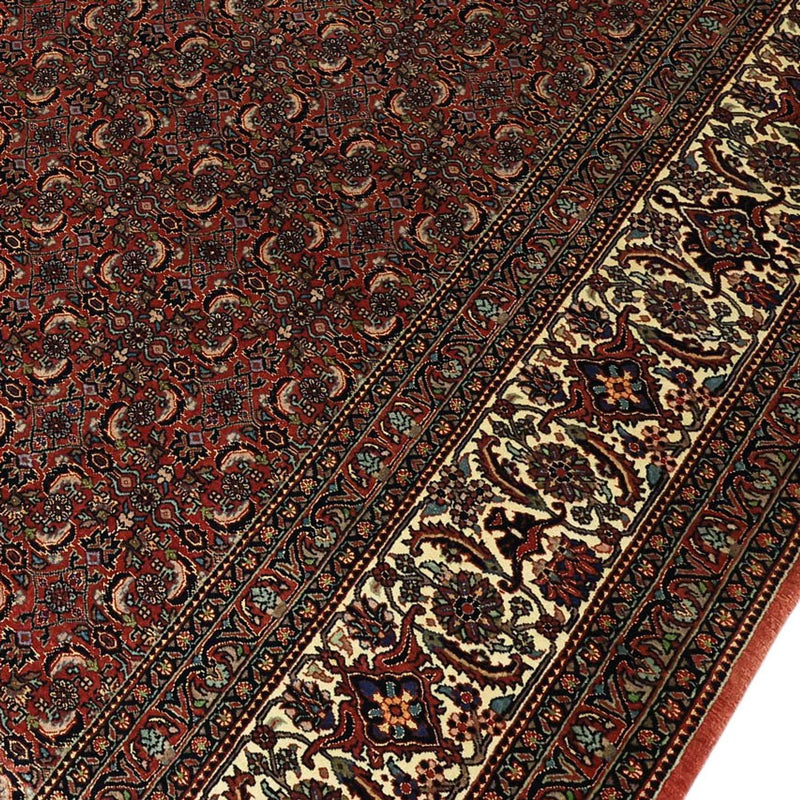 Alfombra persa - Bidjar - Real - 350 x 256 cm - rojo oscuro