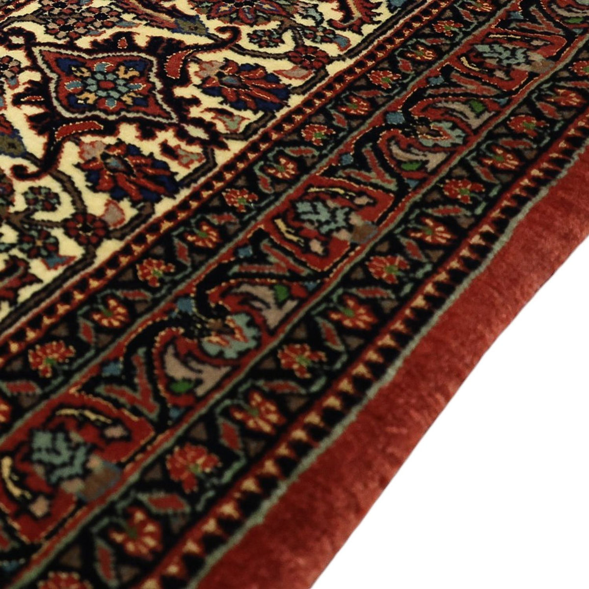 Alfombra persa - Bidjar - Real - 350 x 256 cm - rojo oscuro