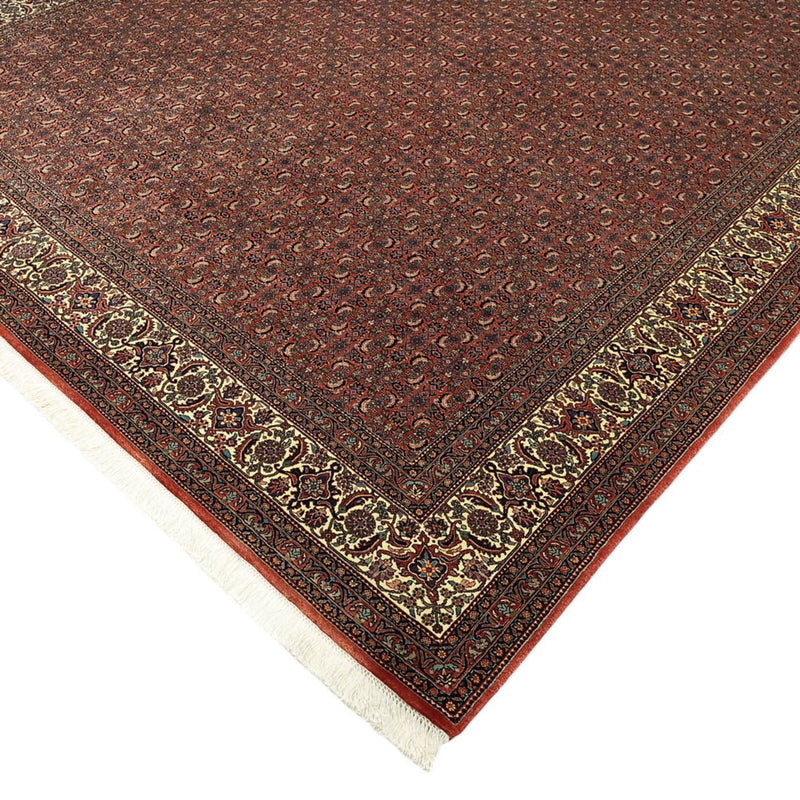 Alfombra persa - Bidjar - Real - 350 x 256 cm - rojo oscuro