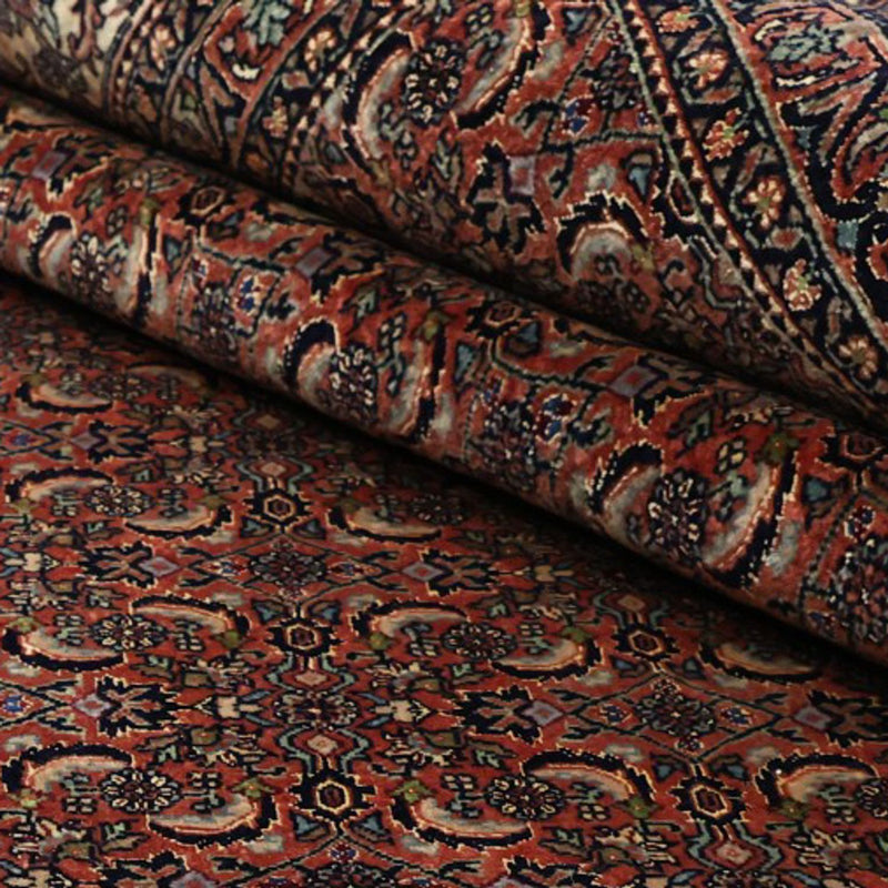 Alfombra persa - Bidjar - Real - 350 x 256 cm - rojo oscuro