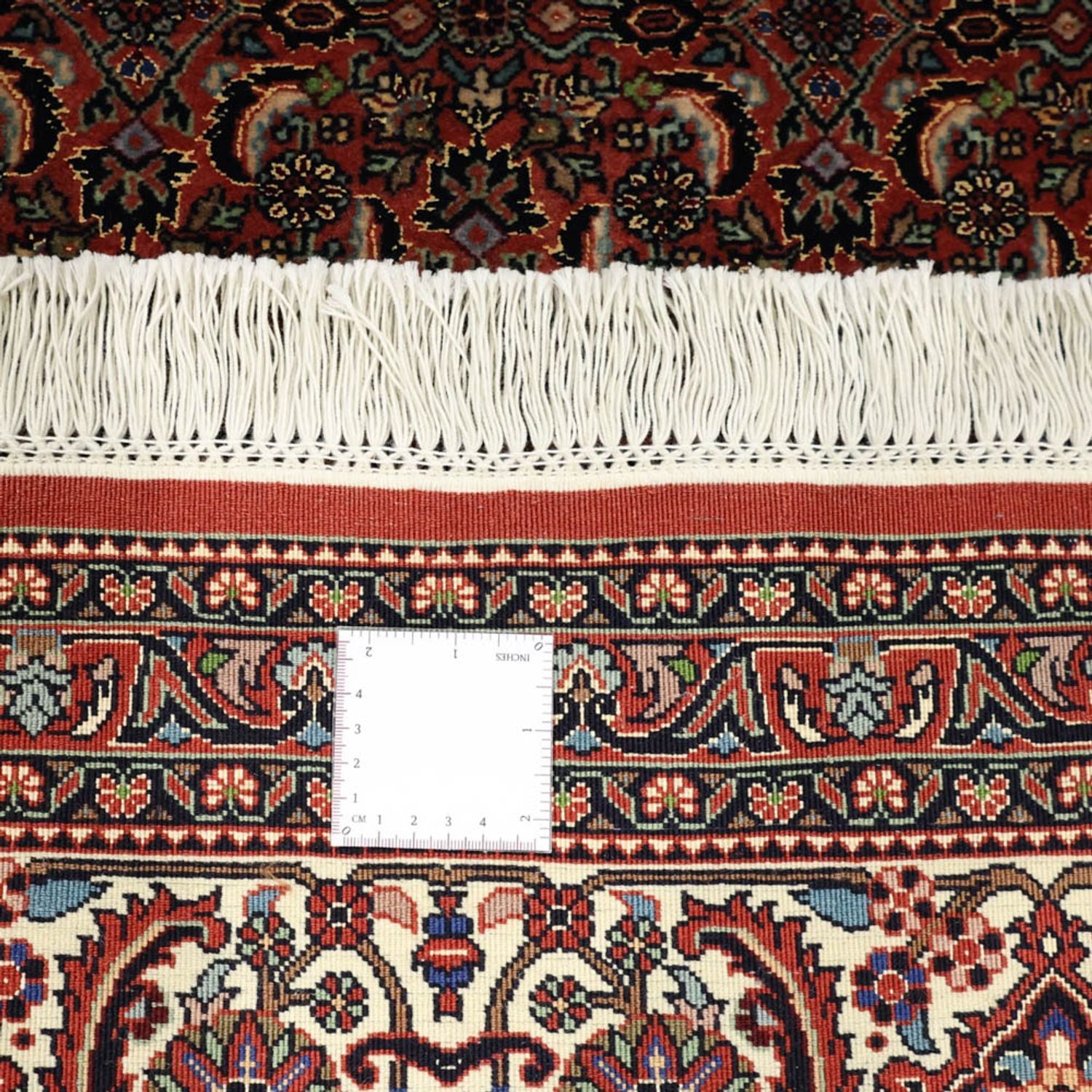 Alfombra persa - Bidjar - Real - 350 x 256 cm - rojo oscuro