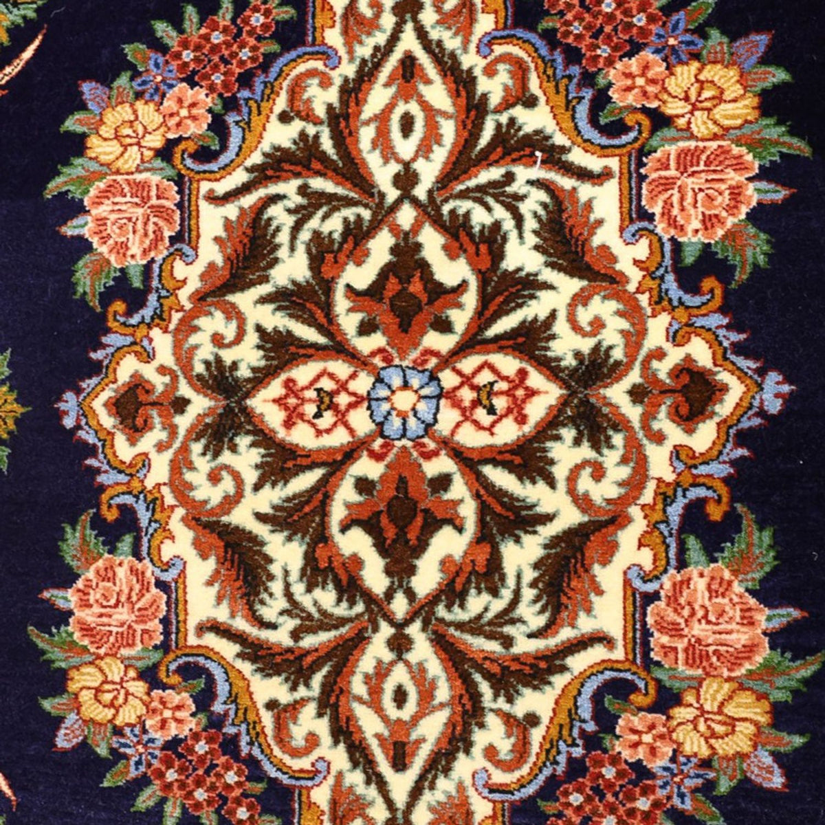 Alfombra persa - Clásica - 159 x 105 cm - azul oscuro