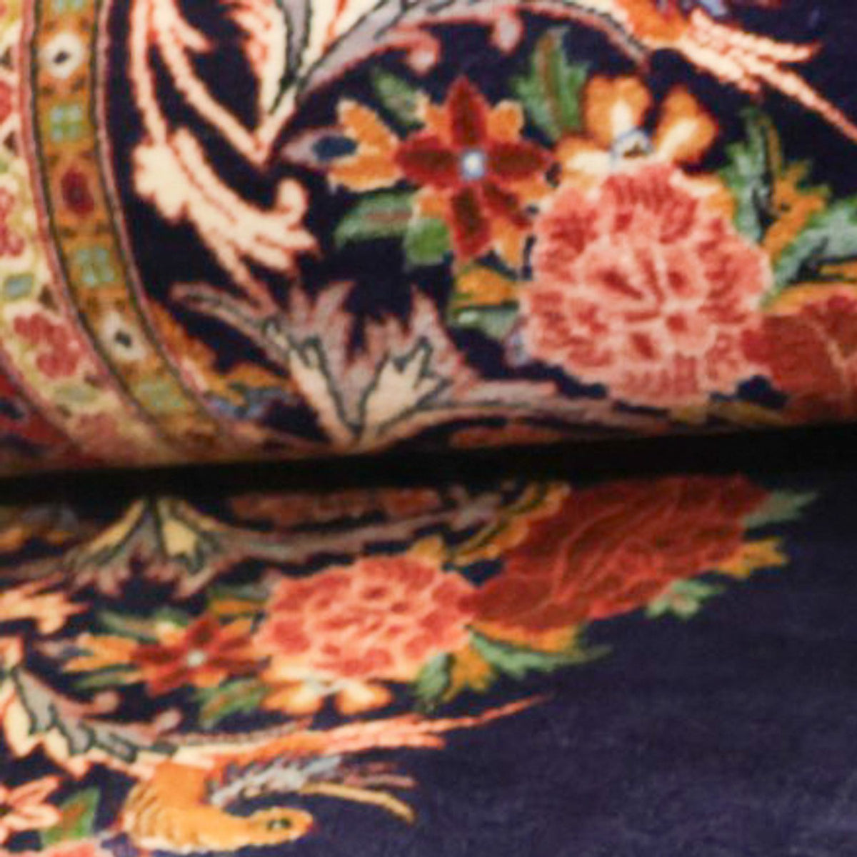 Alfombra persa - Clásica - 159 x 105 cm - azul oscuro