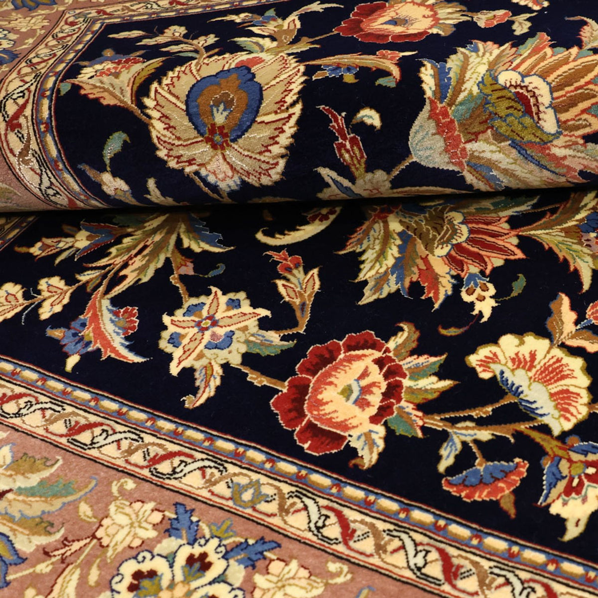 Alfombra Persa - Isfahan - Prima - 151 x 101 cm - azul oscuro