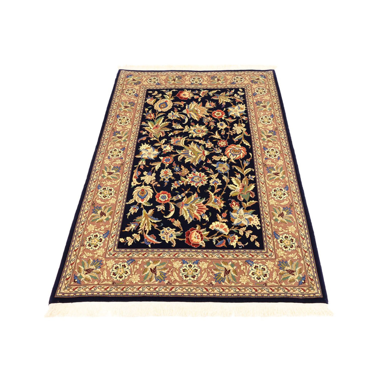 Alfombra Persa - Isfahan - Prima - 151 x 101 cm - azul oscuro