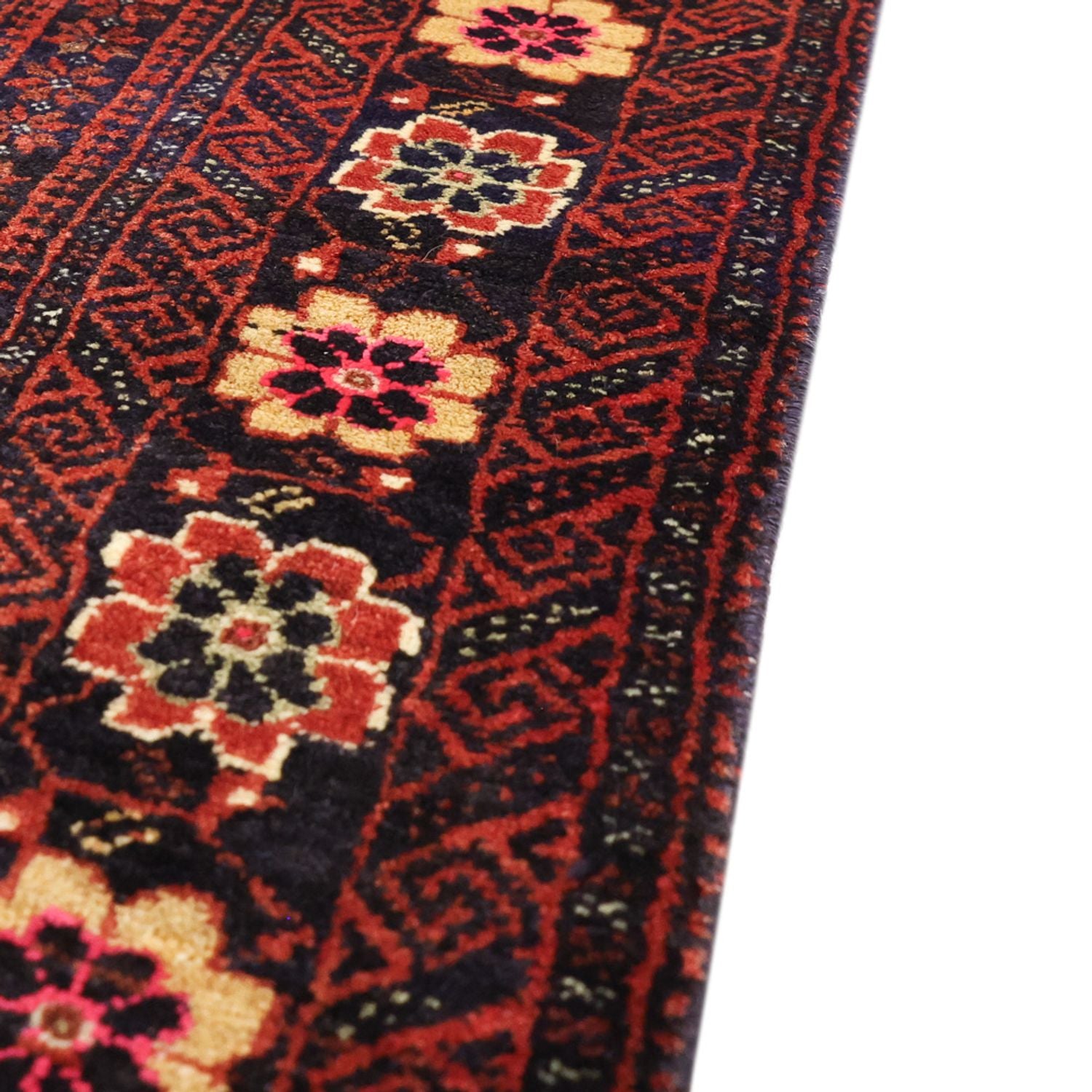 Alfombra de pasillo Alfombra Belutsch - 190 x 98 cm - rojo oscuro
