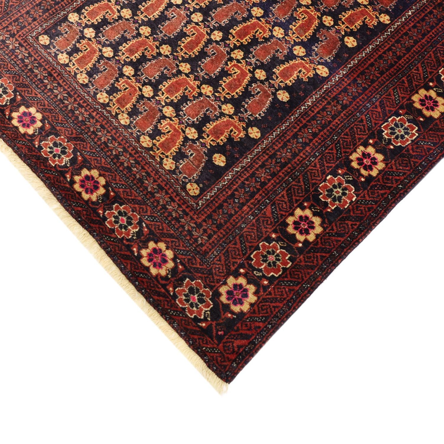 Alfombra de pasillo Alfombra Belutsch - 190 x 98 cm - rojo oscuro