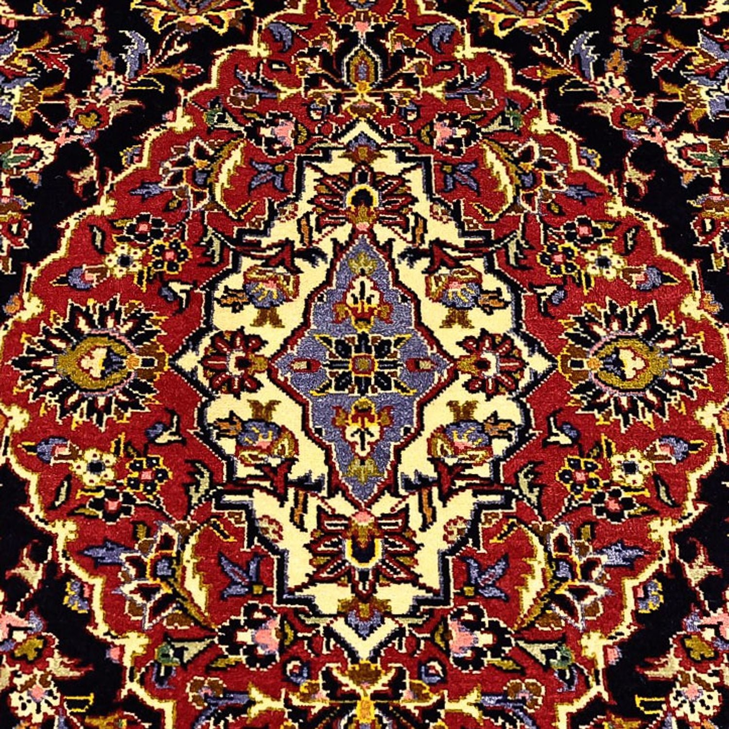 Alfombra persa - Keshan - 208 x 139 cm - rojo oscuro