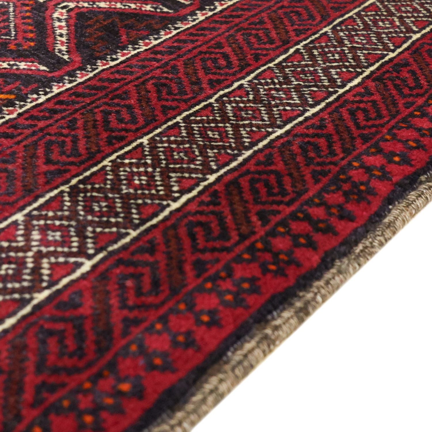 Alfombra de pasillo Alfombra Belutsch - 190 x 103 cm - rojo oscuro