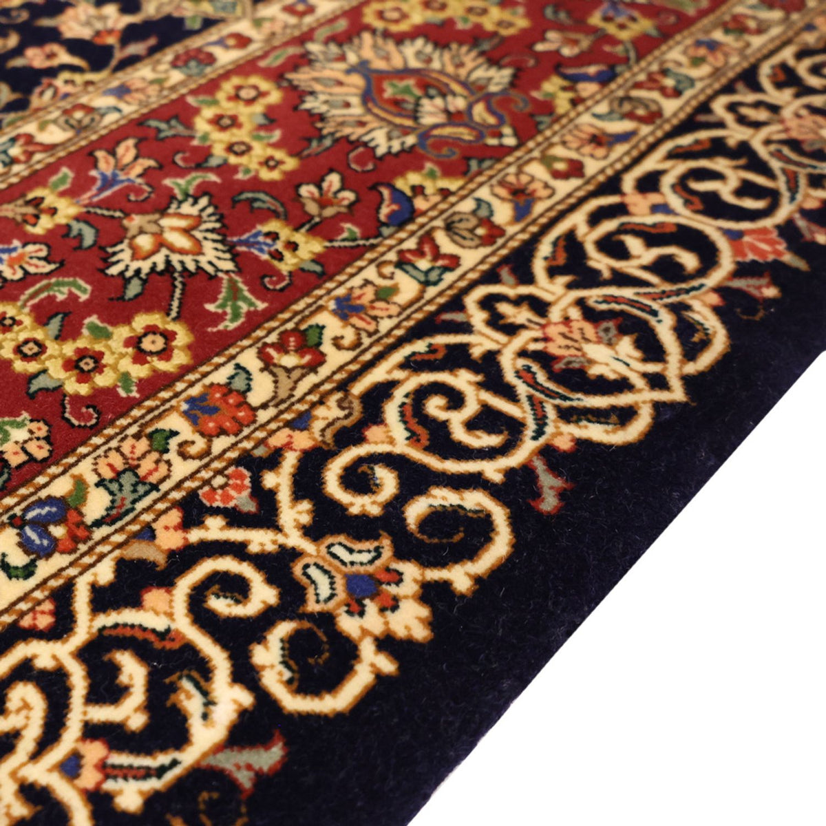 Alfombra persa - Ghom - 154 x 100 cm - beige oscuro