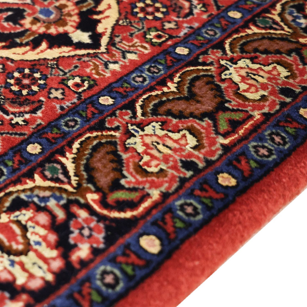 Alfombra persa - Bidjar - 136 x 71 cm - rojo oscuro