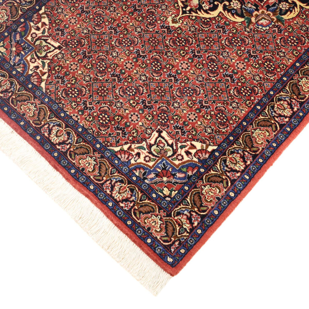 Alfombra persa - Bidjar - 136 x 71 cm - rojo oscuro