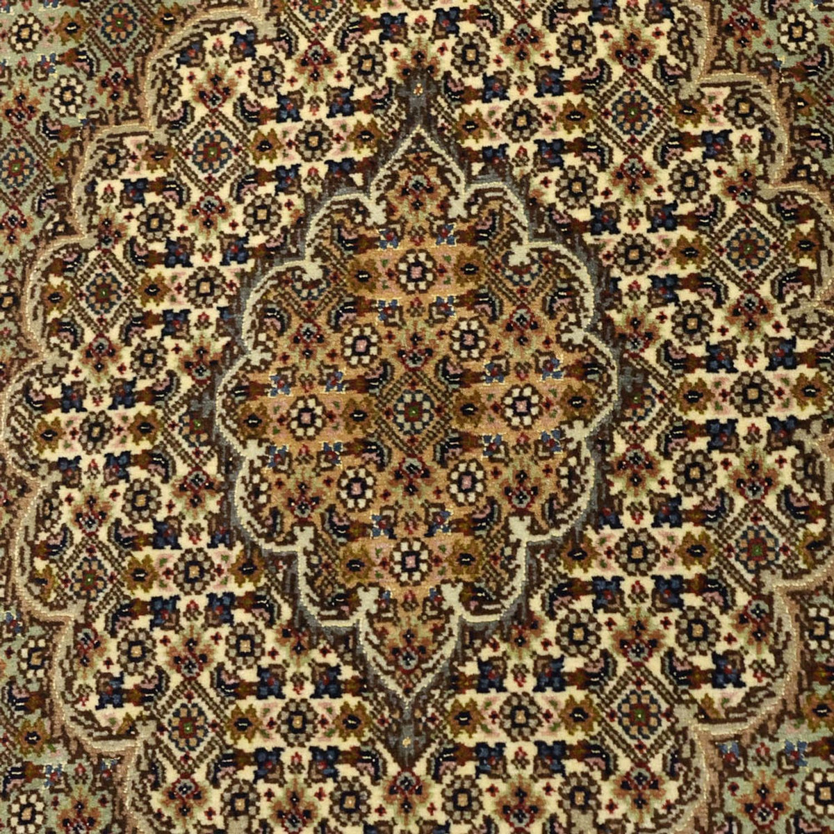 Alfombra Persa - Tabriz - Real - 151 x 100 cm - verde oliva
