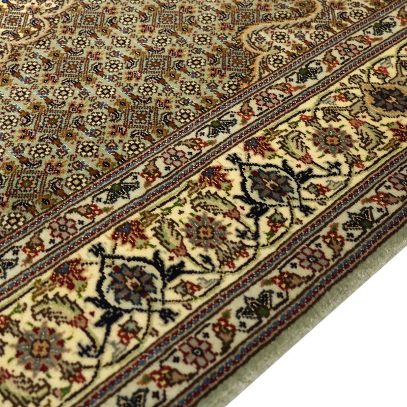 Alfombra Persa - Tabriz - Real - 151 x 100 cm - verde oliva